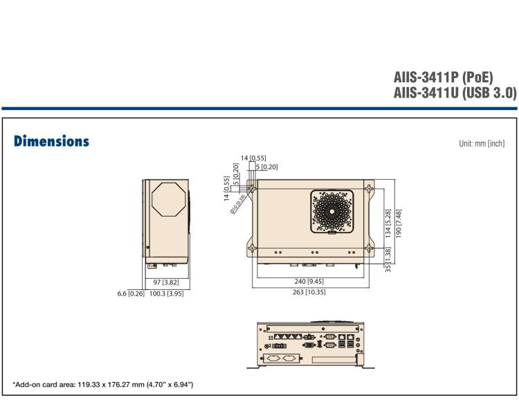 研華AIIS-3411 緊湊型視覺系統(tǒng)，支持Intel? 第10代 Core i CPU, 4路攝像頭支持 GigE PoE或 USB 3.0接口, PCIe擴(kuò)展槽, 支持4路光源和隔離DIO